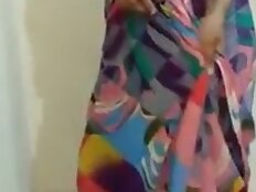 Indian housewife undresses and masturbates